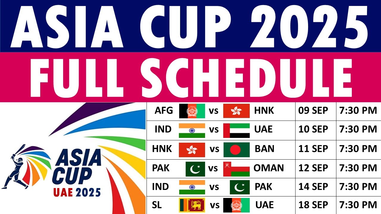 Asia Cup Schedule